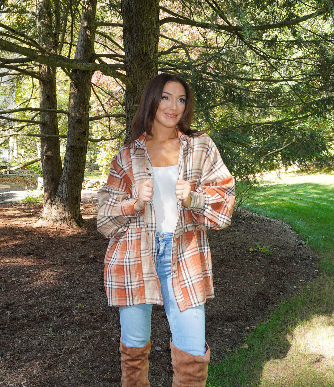 Ember Ombre Plaid Shacket