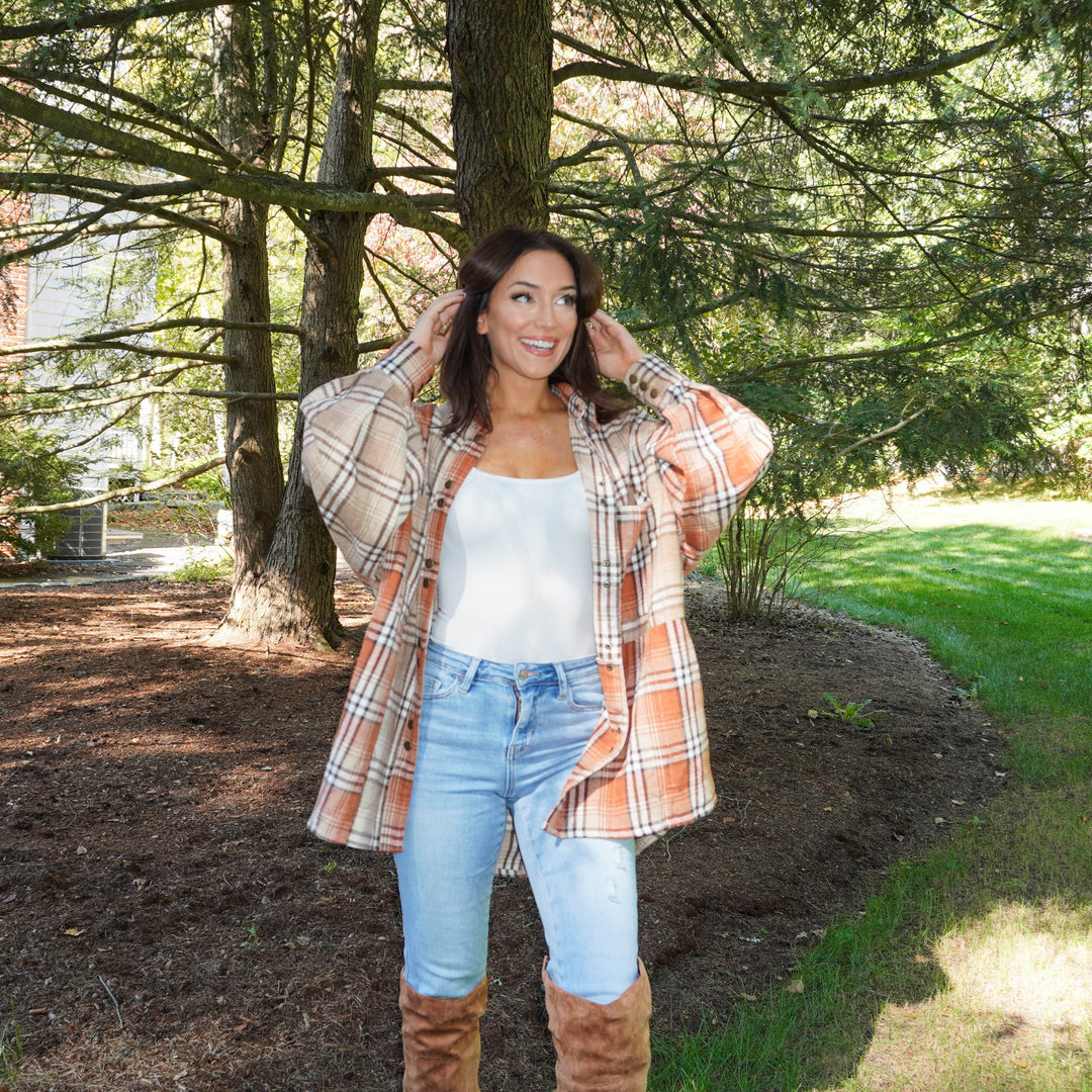 Ember Ombre Plaid Shacket