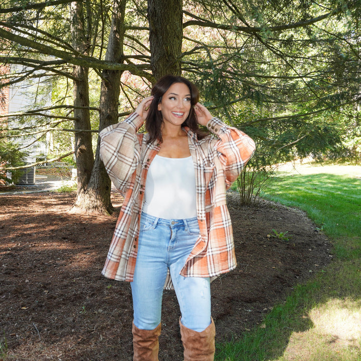 Ember Ombre Plaid Shacket