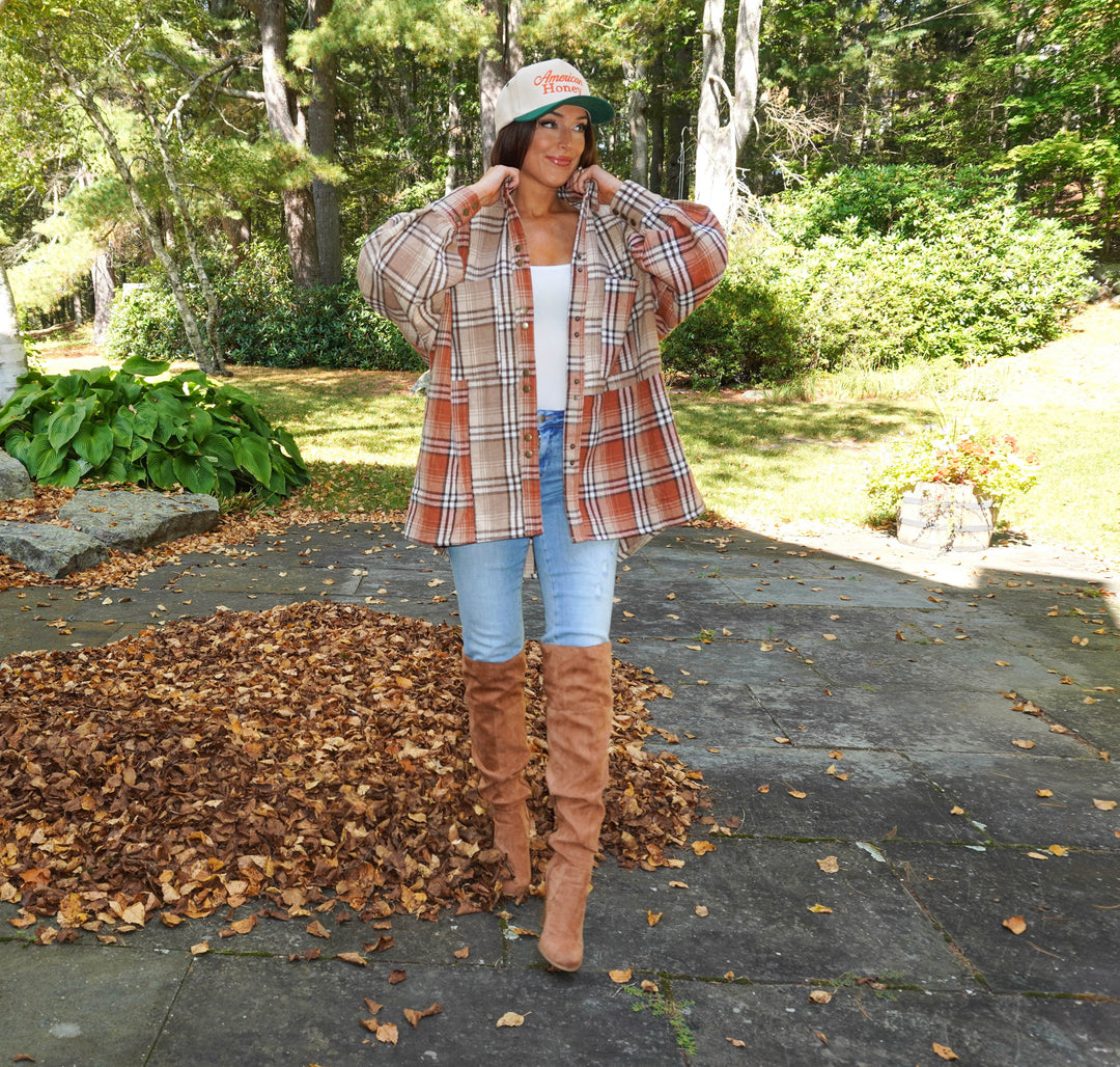 Ember Ombre Plaid Shacket