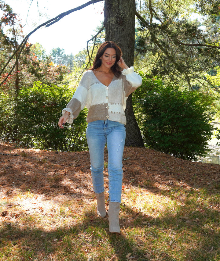 Haven Beige Knit Cardigan