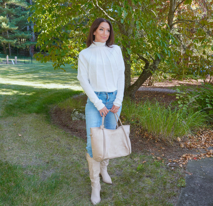 Aspen Ribbed Mock-Neck Sweater