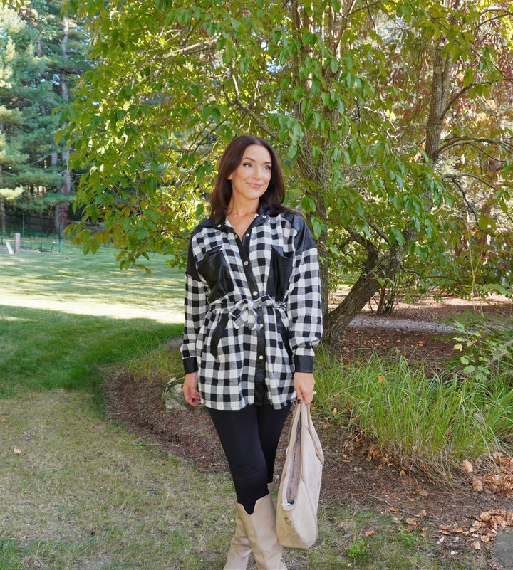 Blair Plaid Shirt Dress